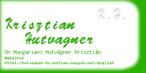 krisztian hutvagner business card